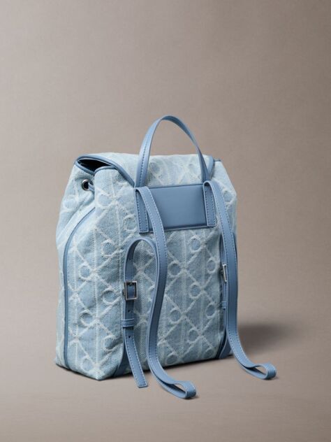 Denim Rucsac Din Denim Cu Logo Jacquard  Femei
