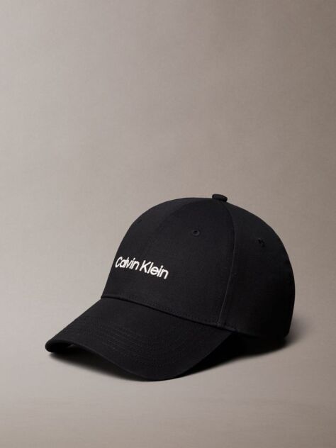 Black Cotton Twill Adjustable Cap  Women