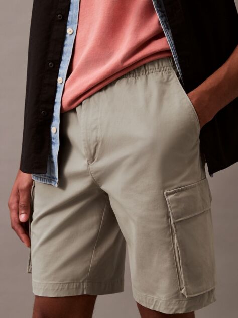 Maro Pantaloni Scurti Cargo Din Bumbac Twill  Barbati