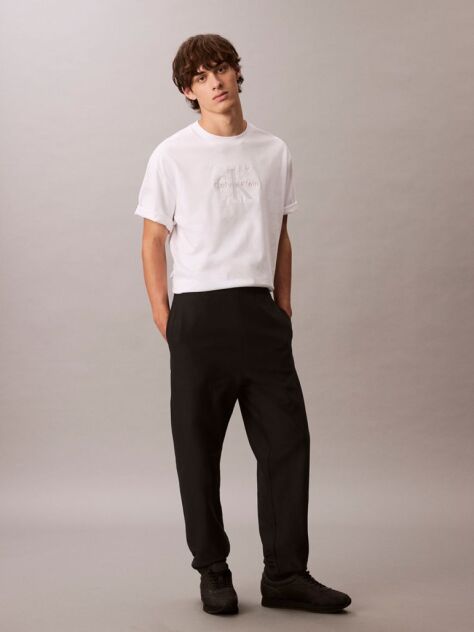 Negru Joggeri Din Premium Fleece  Barbati