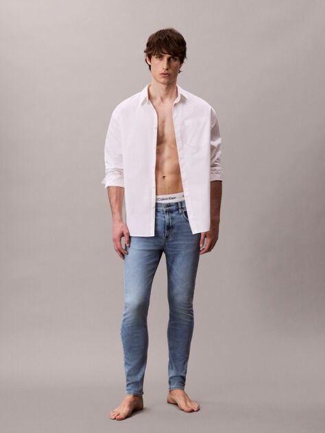 Denim Blugi Cu Croiala Slim Tappered   Barbati
