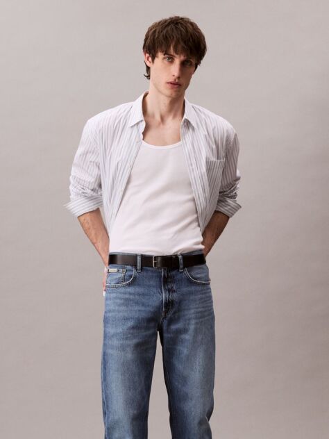 Denim Blugi Drepti Stil Anii 90  Barbati