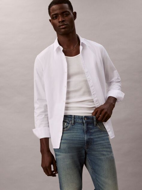 Denim Blugi Cu Croiala Slim  Barbati