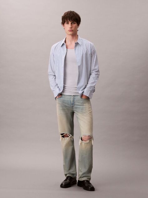 Denim Blugi Drepti Stil Anii 90  Barbati