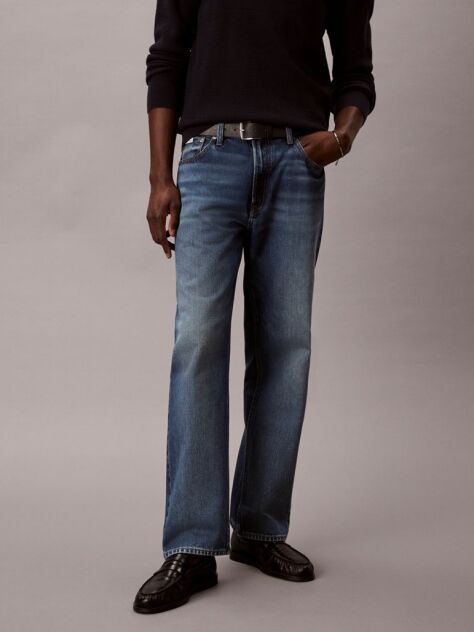 Denim Blugi Drepti Stil Anii 90  Barbati
