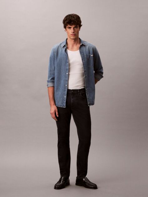 Denim Blugi Slim Cu Croiala Tapered  Barbati