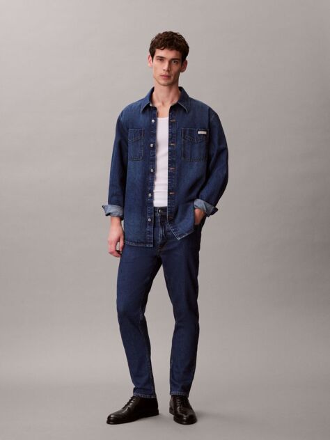 Denim Blugi Cu Croiala Tapered  Barbati