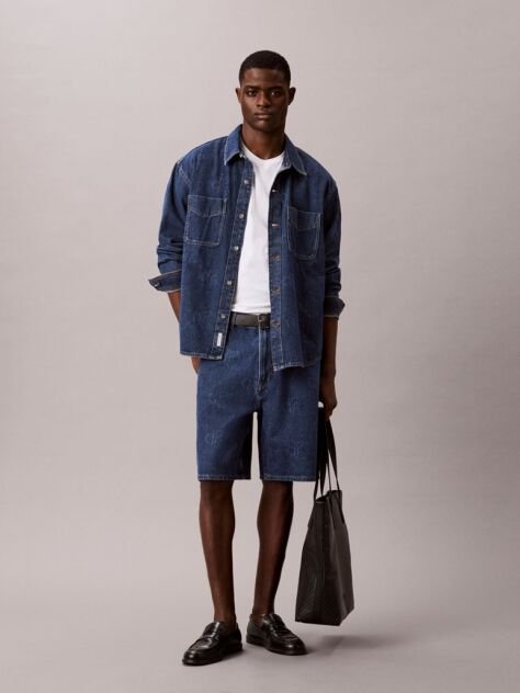 Denim Pantaloni Scurti Din Denim Cu Logo 90s  Barbati