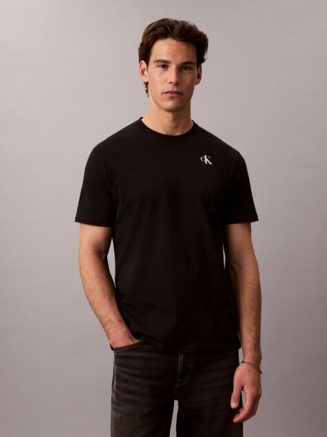 Negru Tricou Cu Decolteu Rotund Si Logo Grafic Pe Spate  Barbati