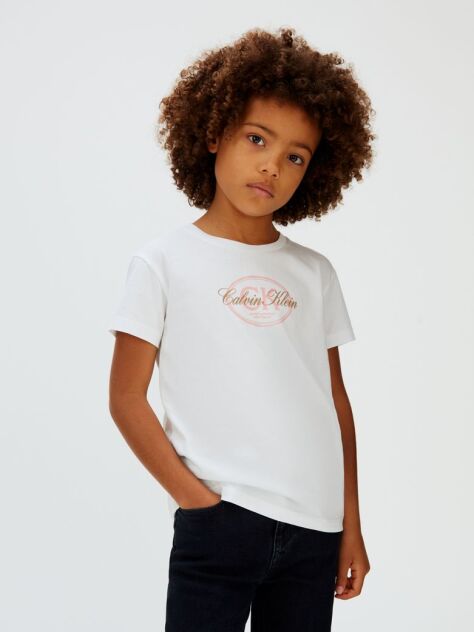 Alb Tricou Cu Logo  Fete