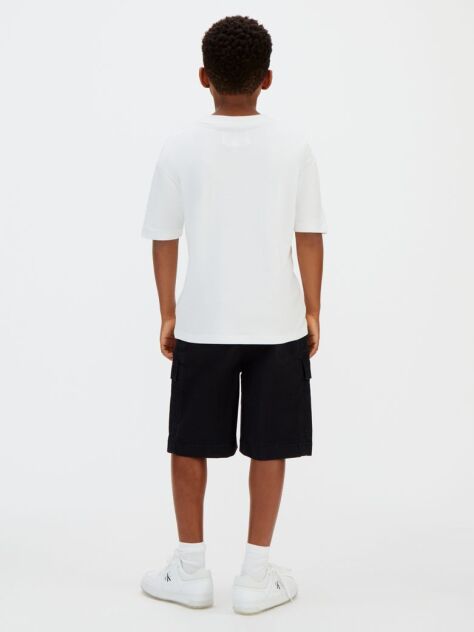 Negru Pantaloni Scurti Din Bumbac Tesut  Baieti