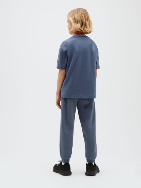 Albastru Pantaloni Jogger Lejeri Cu Logo Grafic  Baieti
