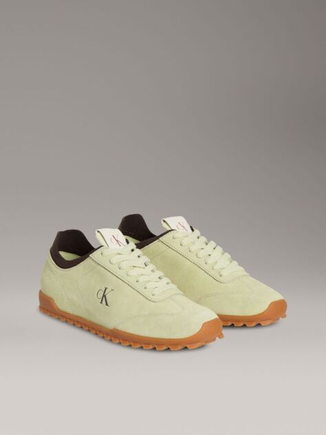 Green Suede Trainers  Women