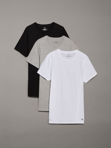 Multi 3 Pack Crewneck T-Shirts - Cotton Classics  Men
