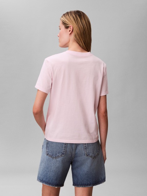 Roz Tricou Clasic Cu Logo Tonal  Femei