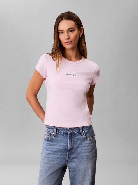 Roz Tricou Baby Fit  Femei