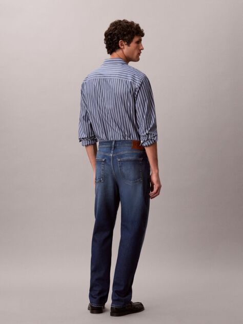 Denim Blugi Clasici Conici Cu Aspect Prespalat  Barbati
