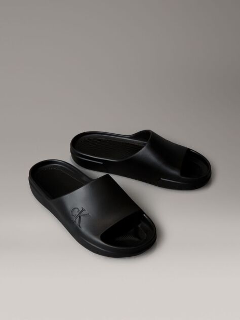 Negru Papuci One-Piece Cu Logo Semnatura  Barbati