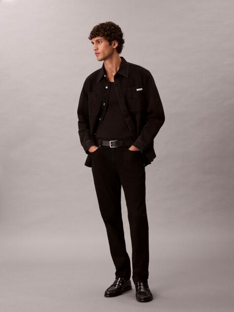 Negru Blugi Negri Cu Croiala Slim Si Picior Tapered  Barbati
