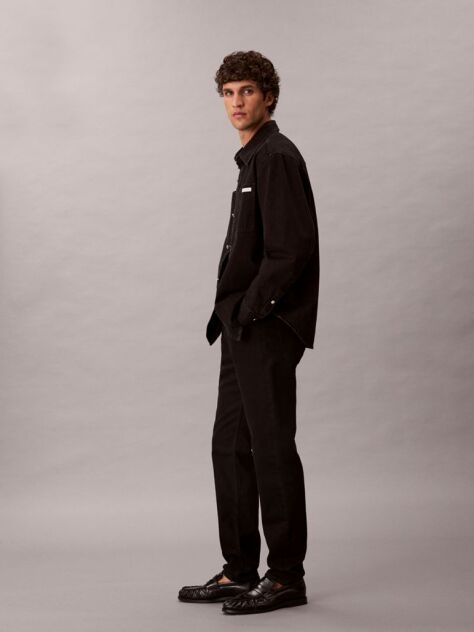 Negru Blugi Negri Cu Croiala Slim Si Picior Tapered  Barbati