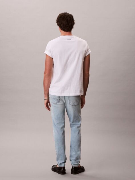 Denim Blugi Cu Croiala Slim Tapered Si Aspect Marbled  Barbati