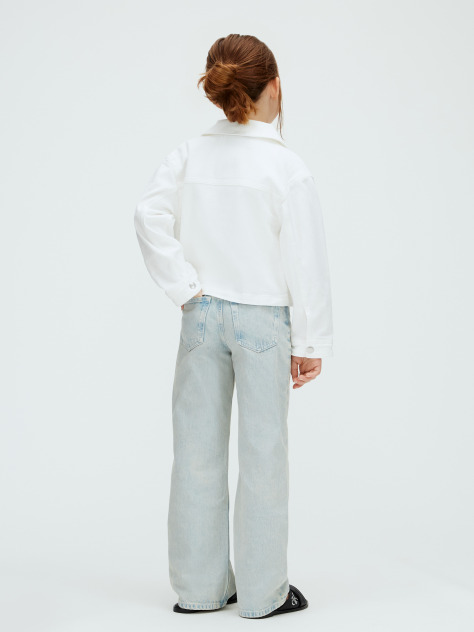Alb Jacheta Alba Din Denim  Fete