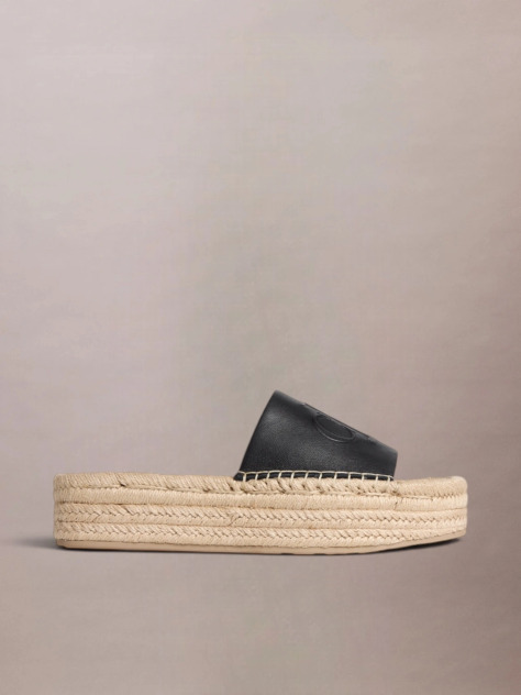 Negru Ebeth - Papuci Tip Espadrille Cu Platforma  Femei