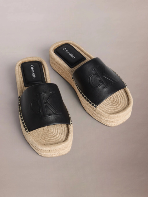 Negru Ebeth - Papuci Tip Espadrille Cu Platforma  Femei