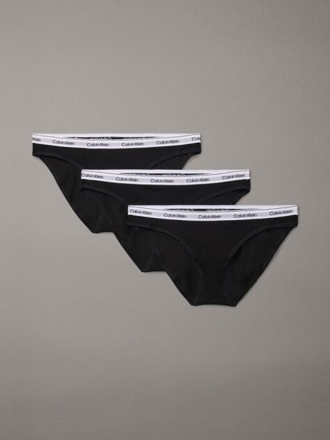 Negru Set 3 Slipuri Tip Bikini Cu Talie Joasa  Femei