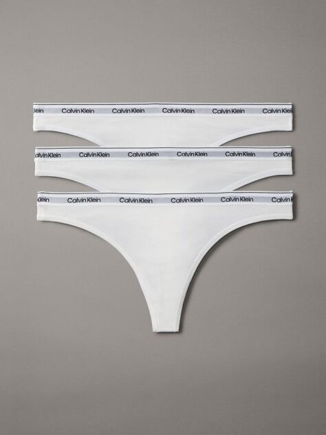 Alb Set De 3 Tanga – Cu Logo Icon  Femei