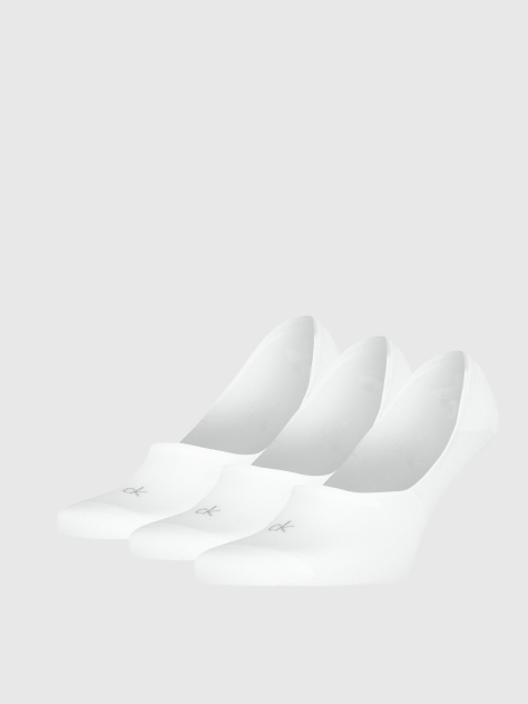 White 3 Pack Invisible Socks  Men