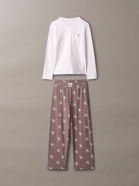 Roz Set Pijama Pentru Fete - Icon Cotton Stretch  Fete