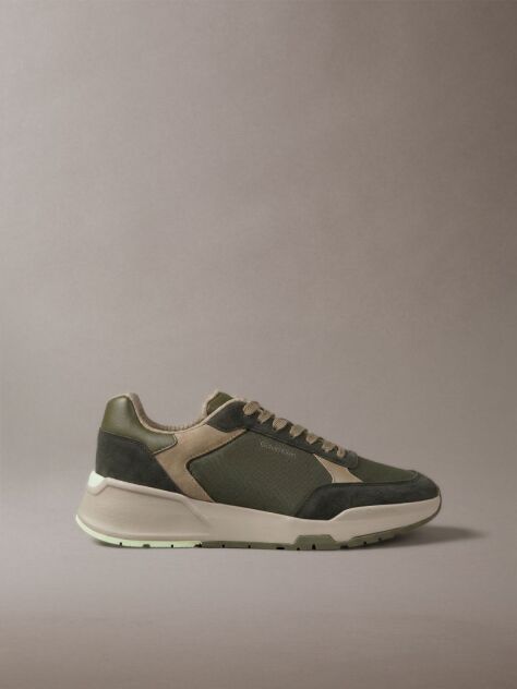 Verde Adidasi Dad Chunky Din Piele Intoarsa  Barbati