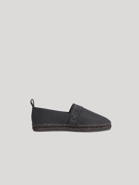 Negru Espadrile Cu Banda Logo  Femei