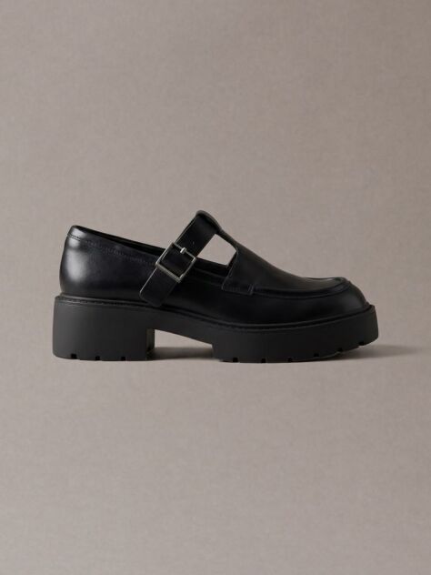 Negru CK Bold - Mocasini Mary Jane Din Piele  Femei