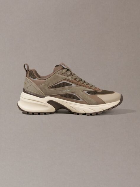 Brown Knit Mesh Runner Sneakers  Women