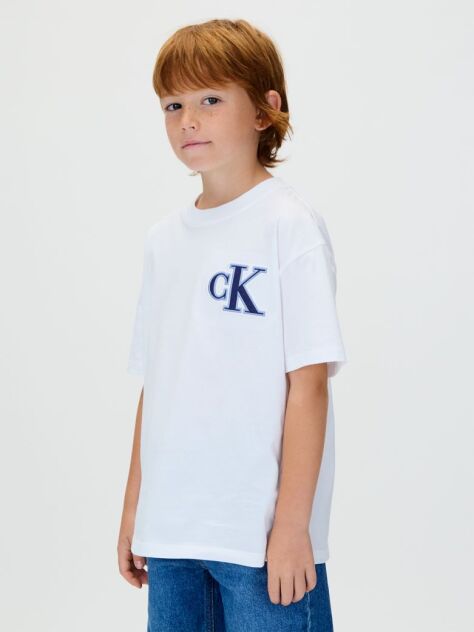 Alb Tricou Cu Logo  Baieti
