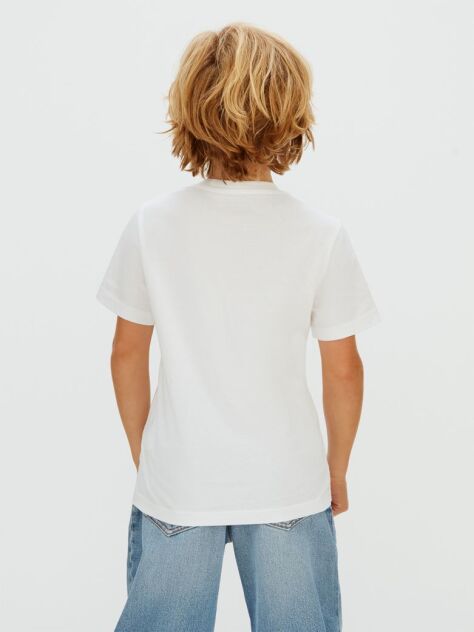 Alb Tricou Din Bumbac Jersey  Baieti