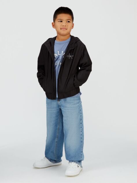 Negru Jacheta Windbreaker Relaxata  Baieti