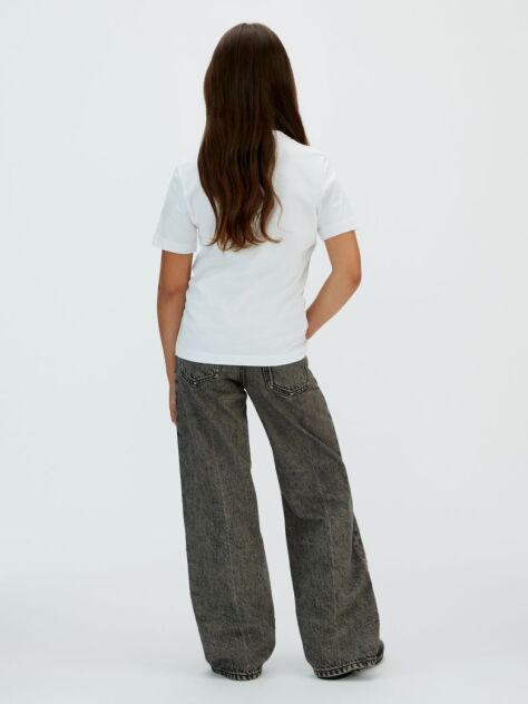 Alb Tricou Cu Logo  Fete