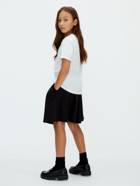 Alb Tricou Cu Logo Pentru Copii  Copii Unisex