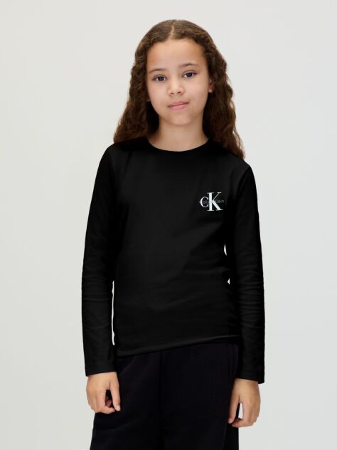 Negru Tricou Pentru Copii Cu Maneca Lunga  Copii Unisex