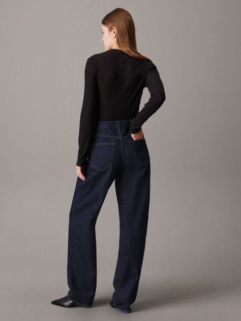 Negru Bluza Reiata Semi-Transparenta Cu Maneca Lunga  Femei