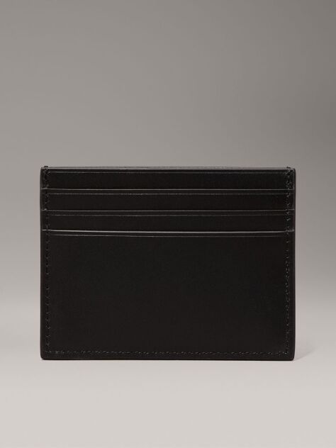 Black Leather Cardholder  Men