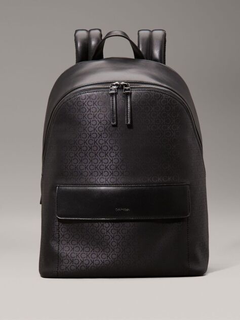 Black Logo Backpack  Men