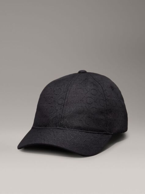 Black Logo Jacquard Cap  Women