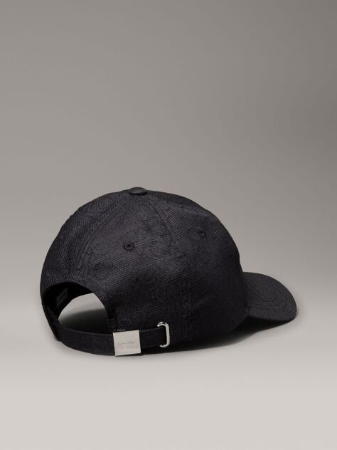 Black Logo Jacquard Cap  Women
