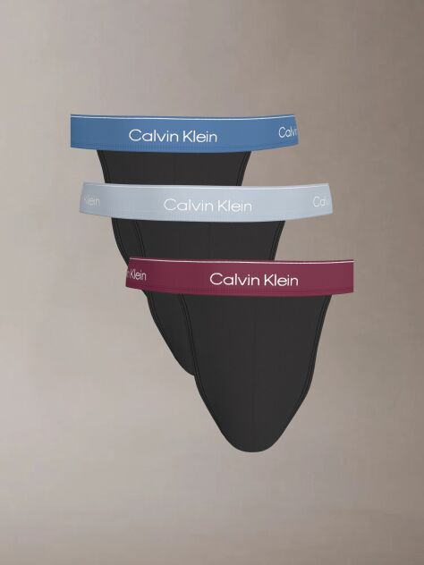 Negru Set 3 Chiloti Tanga – Icon Cotton Stretch  Barbati