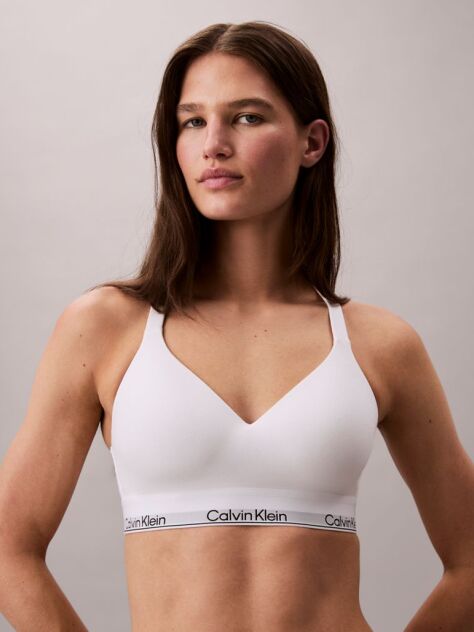 Alb Sutien Tip Bralette Cu Sustinere - Icon Cotton Modal  Femei