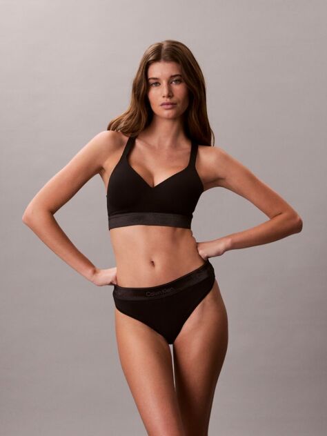 Negru Tanga - Icon Cotton Modal  Femei